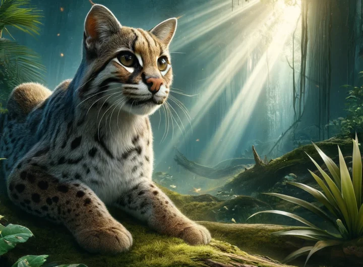 majestic wild cat in its natural habitat, capturing the essence of their beauty and strength.